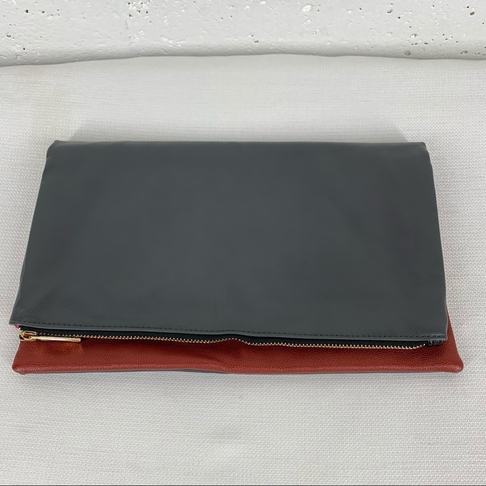 Lulu dharma vegan leather fold over clutch bag